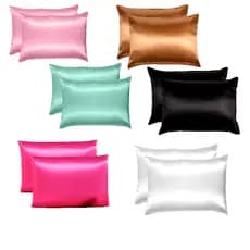 Kit 02 Fronhas de Cetim Antifrizz 50x70 cm Diversas Cores
