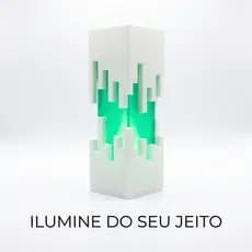 Luminária Moderna RGB Com Controle Remoto Abajur Lâmpada