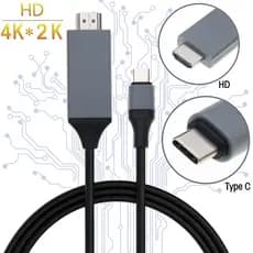 Cabo Tipo C Usb-c Para Hdmi 4k Full Hd 2 Metros Celular Notebook
