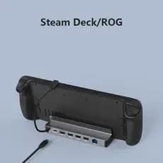 Base  Dock Station 6 em 1 para Steam Deck 4K, HD, HDMI, PD ,RJ45, USB