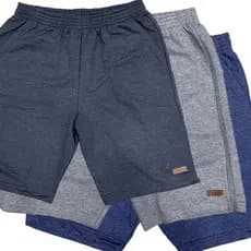 Bermuda Moletom Tamanho Plus Esporte Com Bolso E Elastico Muito Confortavel