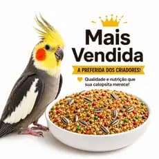 Ração Mix Calopsita Super Premium Ring Neck Maritacas Agapornis Periquito Nutrição Balanceada