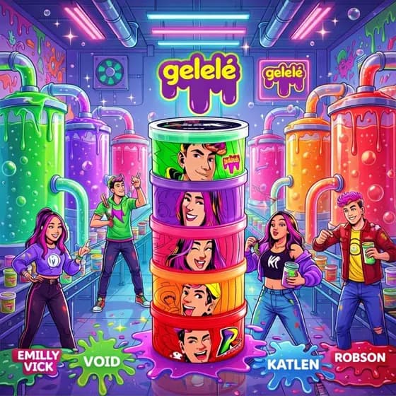 Kit 12 Slime Gelelé Torre 330g Cada Dos Rosa Youtubers 5 Cores