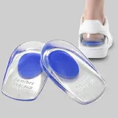 Conjunto 2 Palmilha Silicone Gel Ortopédica Esporão Calcanheira Calcanhar Transparente Confortável Relaxante