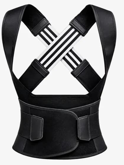 Corretor Postural Masculino Feminino Ortopédico - Ajustável com Velcro Alinha Coluna Reduz Dores