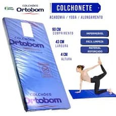 Colchonete Ortobom Academia Exercícios Yoga Esportes Pilates Durável Lavavel Original Alongamento