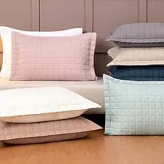 Fronha Porta Travesseiro Percal 200 Fios Matelado com Abas Lavive Enxovais 75x55CM