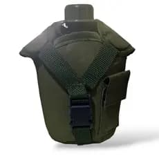 Kit Cantil Militar + Porta Cantil Verde-Oliva