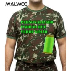Camiseta Camuflada Malwee Original Bordada Padrão E. B.