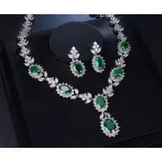 Conjunto Colar e Brincos Luxo Zircônia Cravejado Casamento Noiva Festa Evento