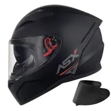 Capacete Moto Asx City Sv Preto Fosco Com Óculos Solar Com Opção de Acrescentar Viseira