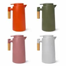 Garrafa Térmica de água, 1 Litro Garrafa Térmica Com Termômetro Led touch Para Chás /Café Design Moderno Cabo Em Madeira