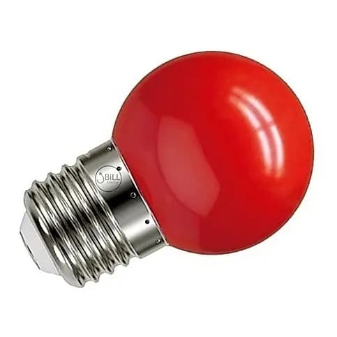 Kit 10 Lâmpada Bolinha Led 1,5w 127v E27 Vermelha - Arcostar