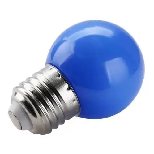 Kit C/ 10 Lâmpadas Bolinha Led 1,5w 127v E27 Azul - Arcostar