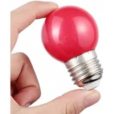 Kit 05 Lâmpada Bolinha Led 1,5w 127v E27 Vermelha - Arcostar