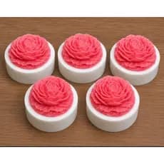 5 moldes. 128- Moldes de silicone para sabonete, velas artesanais- ROSA G2