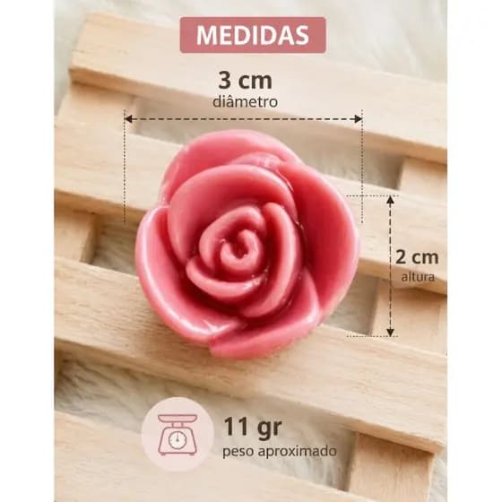Molde de Silicone 0429- Molde de Silicone Rosa P