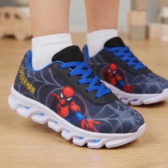 Tênis Infantil Masculino Homem-Aranha Confortável Lançamento Envio Imediato