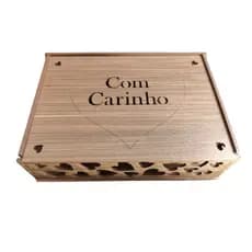 Caixa Em Mdf Com Carinho E Um Lindo Delicado Coração