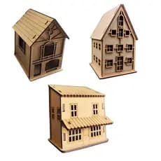 Casinhas Decorativas Em Mdf Cru Para Pintura Criativa Cru