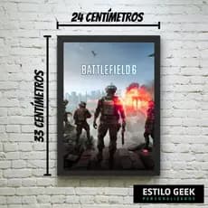 Battlefield Quadro Decorativo vários modelos PC gamer xbox playstation