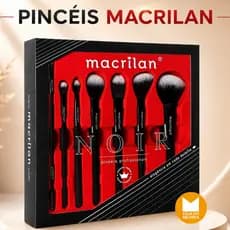 KIT 7 PINCÉIS PROFISSIONAIS PARA MAQUIAGEM - NOIR ED009 - MACRILAN >>