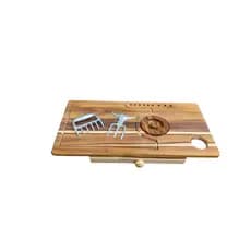Kit Tábua Para Churrasco C/gaveta, Garra Urso E Tridente30x60