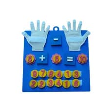 Brinquedo Educativo Montessori Mão de Feltro Contando os Dedos Counting Fingers Brinquedo Para Aprendizado de Matemática - Counting Fun Brinquedo Pedagógico Infantil Jogo Educacional de Matemática Material Para Educação Infantil