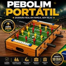 Pebolim portátil madeira futebol mesa jogo botão família infantil diversão