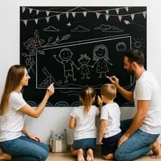 Papel Parede Adesivo PVC Quadro Branco 2 Metros Infantil