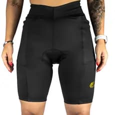 Bermuda Short Ciclismo Compressao Bike Mtb Feminino Forro Gel Alta Densidade Proteção UV
