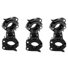 Kit 3 Suportes de Lanterna para Bike com Rotação Completa