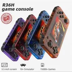R36H Console de Jogos - 15 Mil Jogos com Tela de 3.5 Polegadas e 10+ Simuladores Incluídos Novo Produto Original