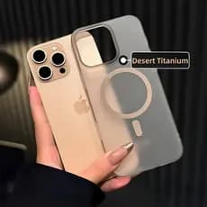 Nova capa de telefone ultrafina Magsafe fosca para iPhone 11 12 13 14 15 16 Pro Max Plus capa rígida anti-impressão