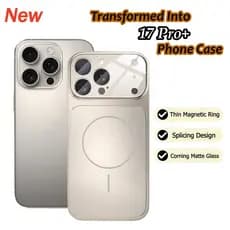 Transformado em 17 casos de telefone pro+ para Iphone 13 14 15 pro max 16 17air Large Window Matte Magsafe Capa