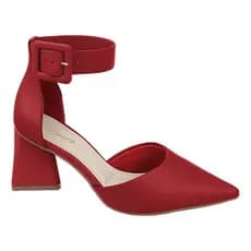 Scarpin Sapato Feminino Salto Grosso Baixo Bebecê T7024293