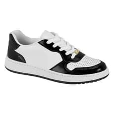 Tenis Feminino Casual Branco Preto Mocca Vizzano  1466102