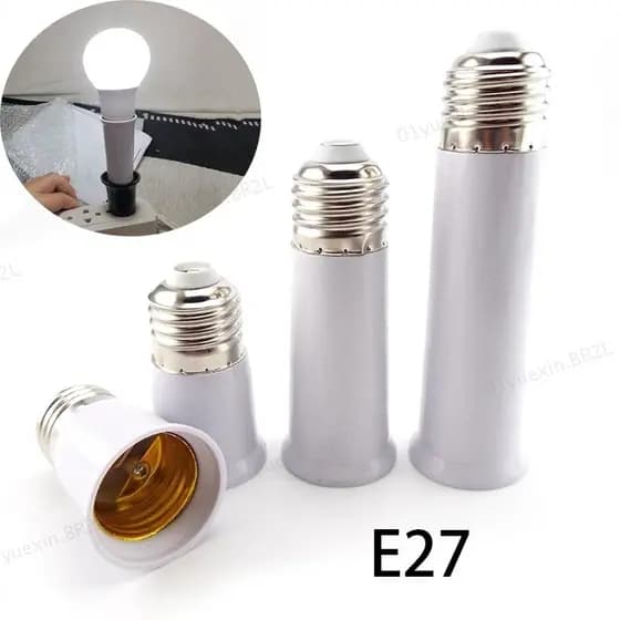 65mm 95mm 120mm Adaptador De Lâmpada E27 Para E27 Extensor De Base LED Conversor De Extensão De Soquete BR2L