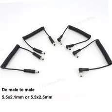 1m DC Macho Para Conector De Mola Anjo Direito 5.5mm x 2.1mm Plugue Reto Cabo Carregador De Energia 5.5x2.5mm De Extensão BR2L