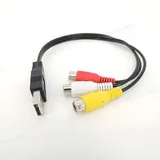 Conector Conversor De Áudio USB Macho Para 3 RCA Adaptador AV Fêmea Cabo De Vídeo BR2L