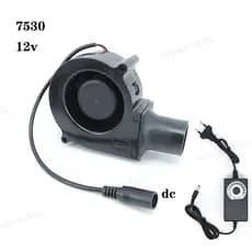 12V 7cm 7530 DC Controlador De Velocidade Variável De Energia Ventilador De Ar Refrigerador Refrigeração 75mm Para Acamp
