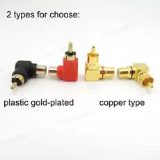 Conector RCA De 90 Graus Macho Para Fêmea M/F Ângulo Reto Plug Adaptador De Cobre Tipo L Cotovelo Câmera cctv Áudio BR2L