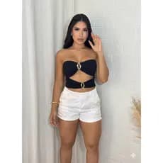 Body Feminino Fivela Collant Tomara que Caia Elegante Boddy Maiô
