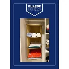 Prateleira Organizadora para Guarda Roupa com 3 Nichos - ENVIO IMEDIATO - Guarde Bem