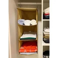Prateleira Organizador Dobrável Guardar Roupa Camiseta Com 3 Divisórias - ENVIO JÁ