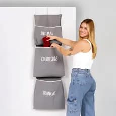 Cesto De Roupa Suja Organizador de Brinquedos Dobrável - 46 Litros e 30 Litros