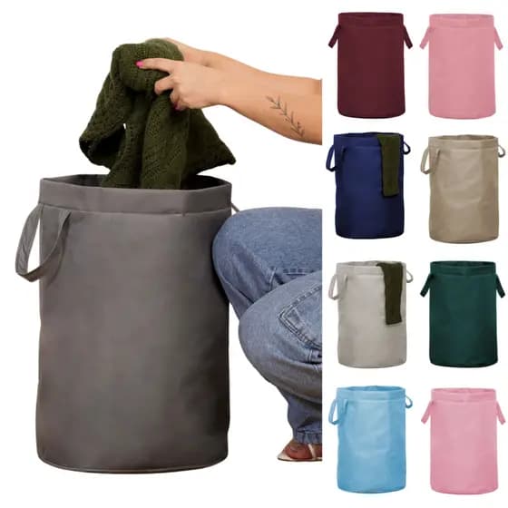 Cesto De Roupa Grande 35x50/40x60Cm 48L/75L Caixa Cesto Dobrável Para Roupas E Brinquedos Cesto Infantil Cores Diversas