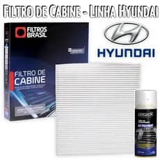 Filtro de Cabine Ar Condicionado Veículos Linha Hyundai + Higienizador Granada A Escolha