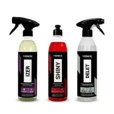 Kit Brilho para Pneus com Izer Limpador De Roda Delet Limpador De Pneu Shiny Pretinho Vonixx