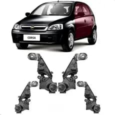 Kit de Travas Elétricas p/ 4 Portas Original Tragial Novo Corsa / Corsa Joy 2002 /2012